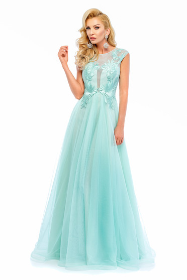 Rochie Ana Radu mint Ana Radu de ocazie cu insertii de broderie