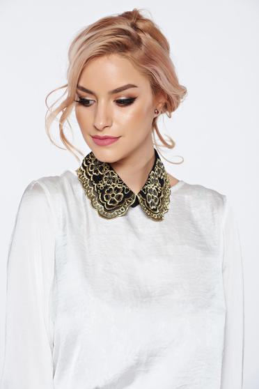 Colier StarShinerS negru cu insertii de broderie