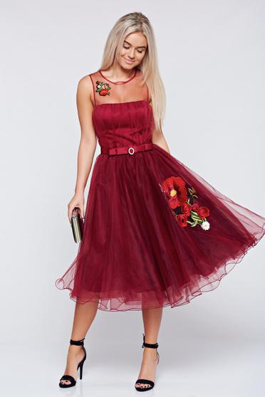 Rochie Artista visinie brodata in clos cu bust buretat