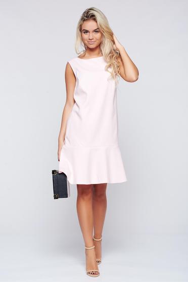 poze cu Rochie Top Secret rosa din material vaporos cu volanase