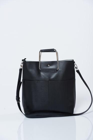 Geanta dama Top Secret neagra cu maner lung reglabil