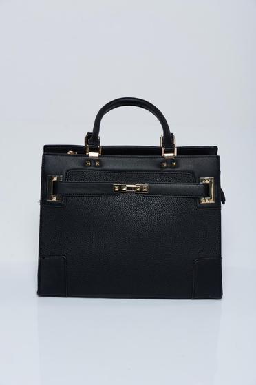 Geanta dama office neagra cu manere scurte