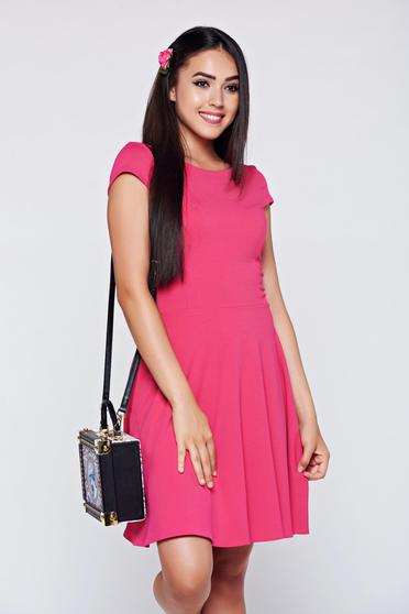 Rochie StarShinerS fuchsia in clos cu spatele decupat