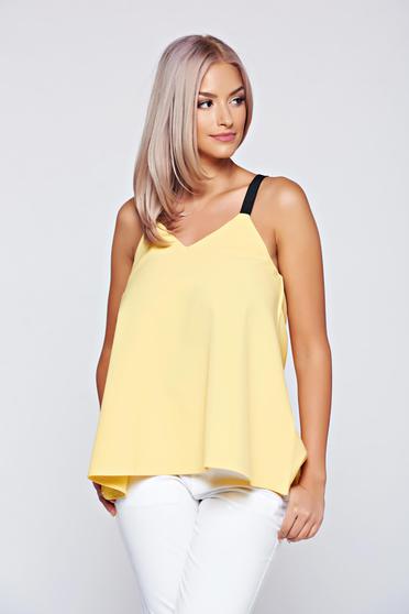 Bluza dama Top Secret galbena cu croi larg cu bretele