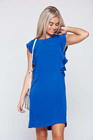 Rochie Top Secret albastra eleganta cu croi larg fara maneci