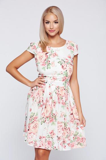 Rochie PrettyGirl rosa in clos din bumbac cu spatele gol