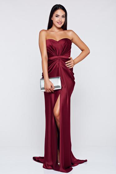 Rochie Ana Radu visinie de lux din material satinat cu push-up