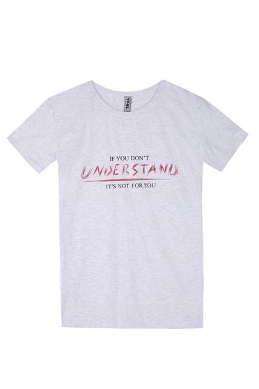 Tricou Top Secret alb casual din bumbac cu mesaje