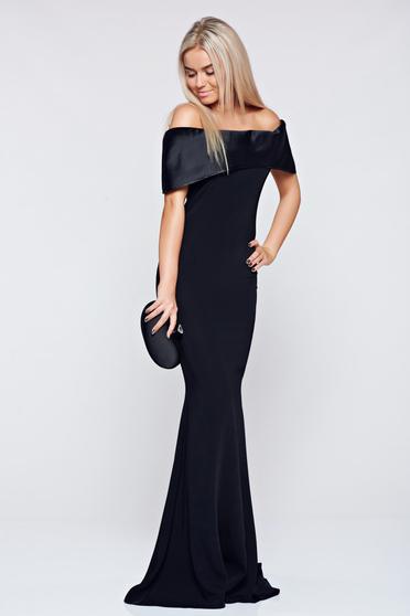 Rochie Ana Radu neagra de ocazie sirena cu umeri goi