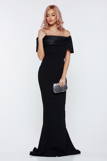 Rochie Ana Radu neagra de ocazie sirena cu umeri goi