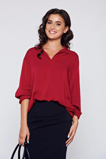 Bluza dama visinie eleganta din material vaporos cu croi larg