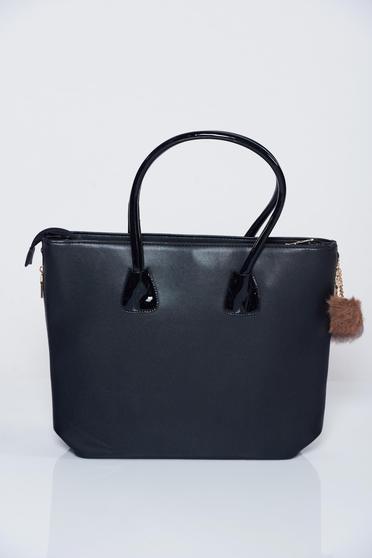 Geanta dama neagra office cu manere de lungime medie