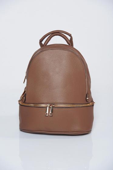 Rucsac maro casual cu bretele ajustabile