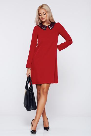 Rochie StarShinerS rosie eleganta de zi cu croi larg