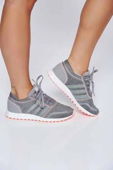 Pantofi sport Adidas Originals gri casual cu talpa usoara cu siret