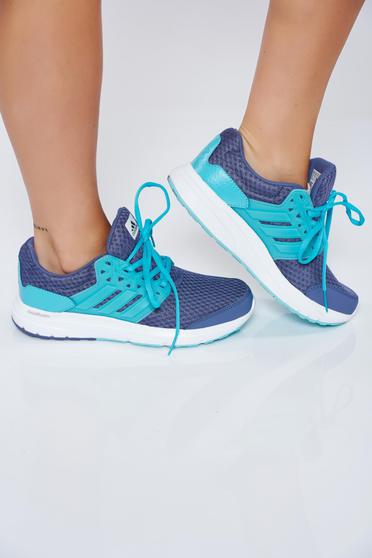 Pantofi sport Adidas albastri casual cu dungi verticale cu talpa usoara