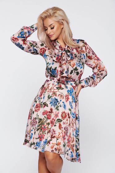 Rochie PrettyGirl rosa eleganta de zi din voal
