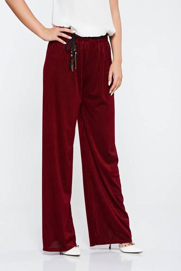 Pantaloni visinii casual cu croi larg cu elastic in talie