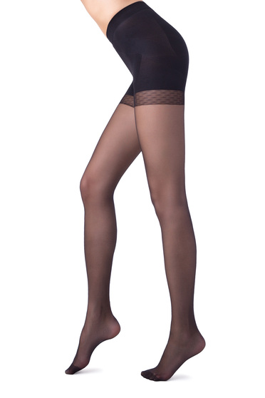 Dres dama negru modelator 20 den cu banda care nu aluneca