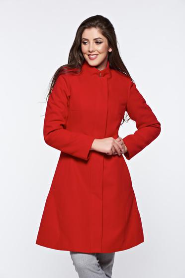 poze cu Palton LaDonna rosu casual captusit pe interior cu buzunare