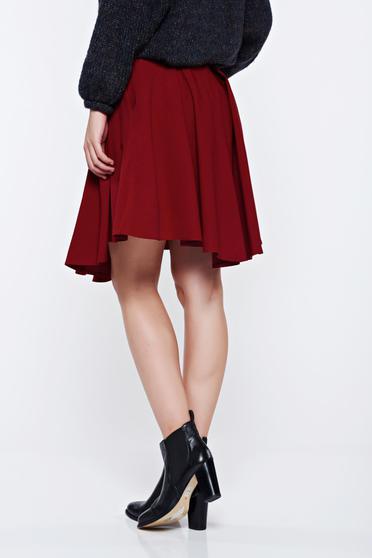 Fusta PrettyGirl rosie casual in clos cu accesoriu tip curea