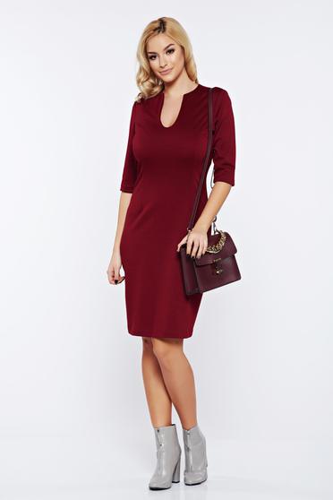 Rochie PrettyGirl visinie office cu decolteu in v din material elastic