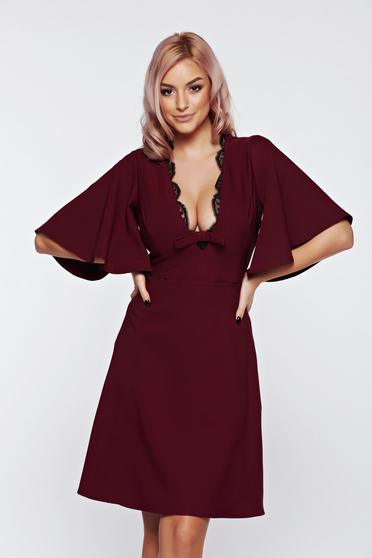 Rochie Artista visinie de ocazie cu croi in a cu decolteu