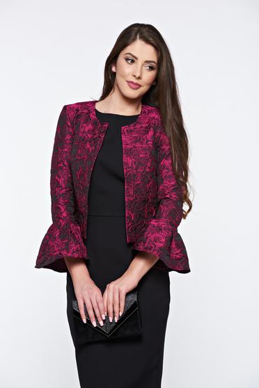 Sacou StarShinerS mov elegant tip bolero din jaquard