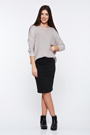 Fusta Top Secret neagra office tip creion cu talie medie