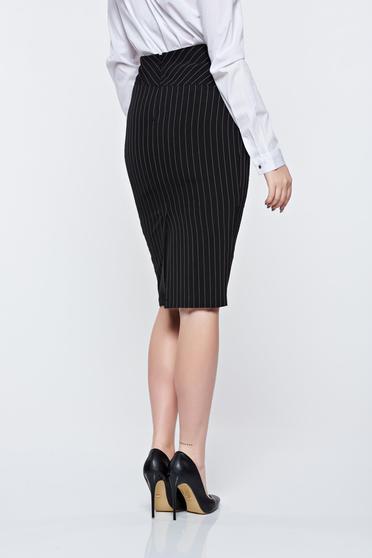 poze cu Fusta LaDonna neagra office cu talie inalta captusita pe interior