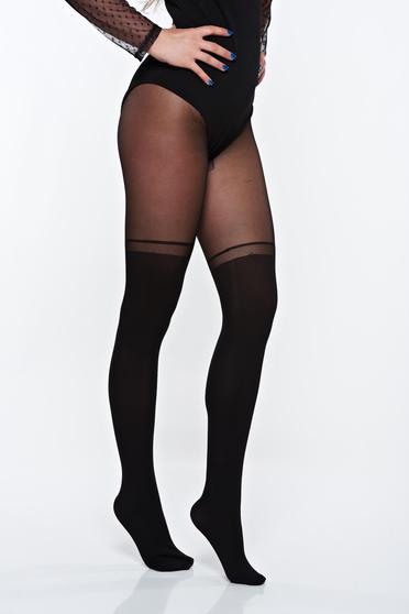Dres dama negru din material elastic cu elastic in talie