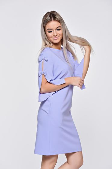 Rochie LaDonna lila eleganta din stofa usor elastica cu croi larg