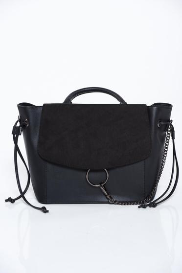Geanta dama Top Secret neagra casual din piele ecologica