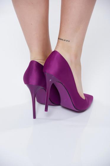 poze cu Pantofi stiletto mov eleganti din piele ecologica cu toc inalt