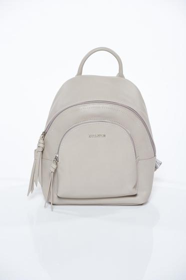 Rucsac gri casual din piele ecologica