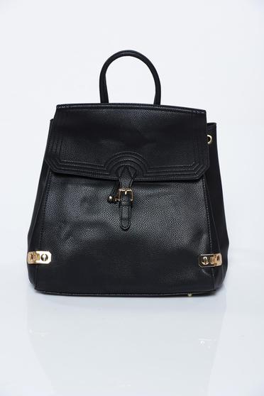 Rucsac negru casual din piele ecologica