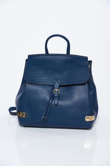 Rucsac albastru casual din piele ecologica