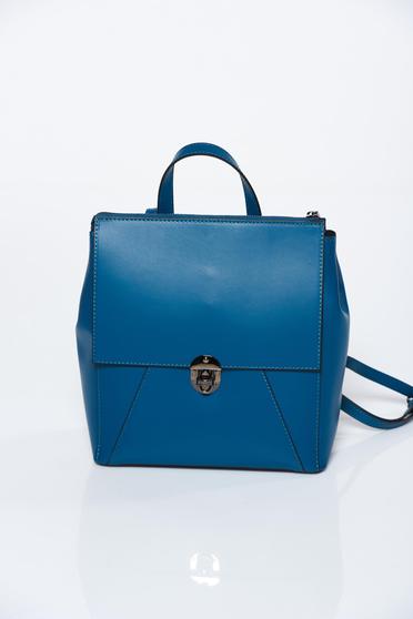 Rucsac verde casual din piele naturala