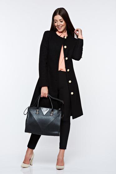 poze cu Trench LaDonna negru elegant captusit pe interior cu buzunare