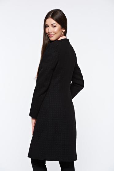 poze cu Trench LaDonna negru elegant captusit pe interior cu buzunare