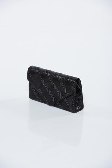 poze cu Geanta dama neagra plic eleganta cu maner lung tip lantisor