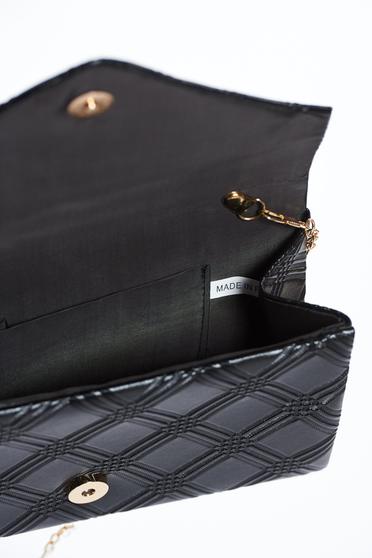 poze cu Geanta dama neagra plic eleganta cu maner lung tip lantisor