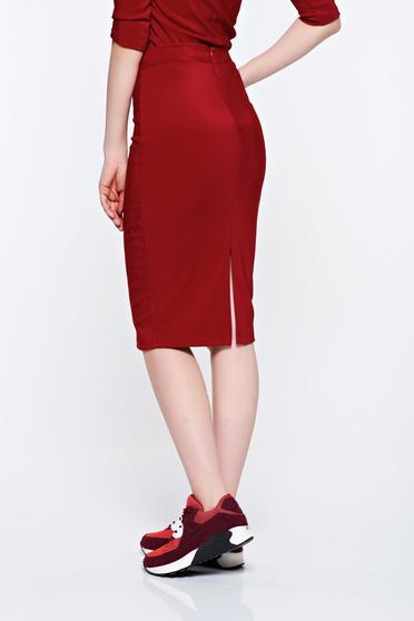 poze cu Fusta PrettyGirl visinie office midi tip creion din material reiat
