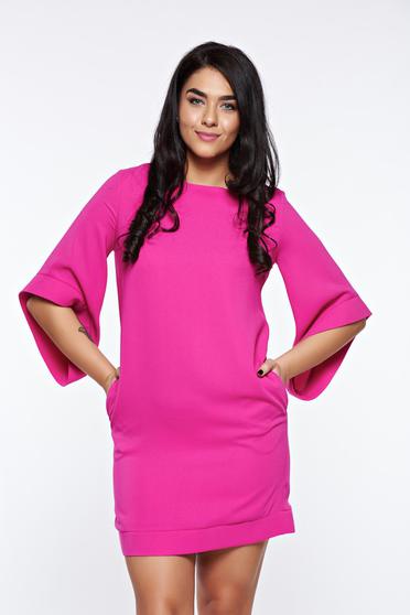 Rochie LaDonna roz eleganta cu croi larg captusita pe interior cu buzunare