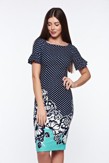 Rochie LaDonna mint office tip creion din material elastic captusita pe interior