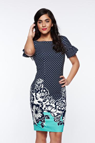 Rochie LaDonna mint office tip creion din material elastic captusita pe interior
