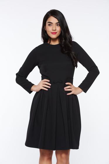 Rochie Artista neagra office in clos din material usor elastic