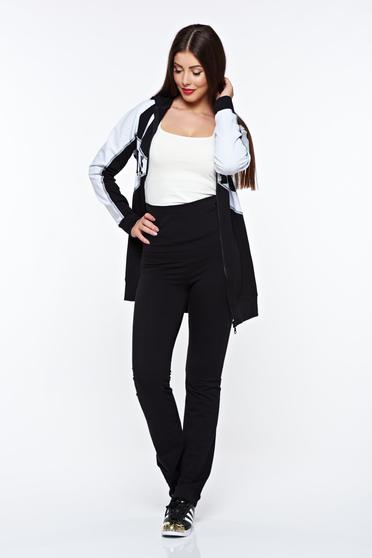 Set MissQ negru casual din bumbac cu talie inalta cu gluga nedetasabila