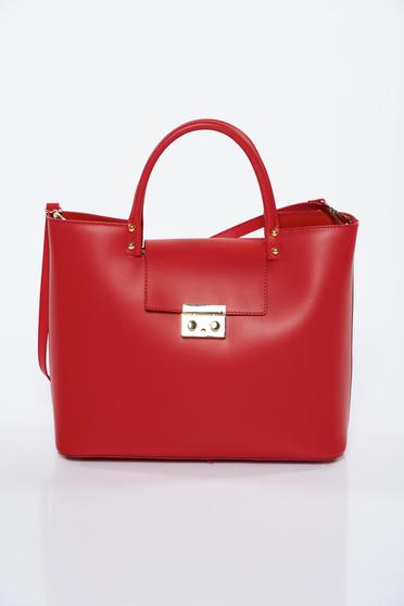 Geanta dama rosie office din piele naturala cu accesoriu metalic