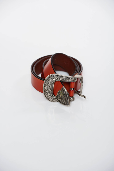 Curea SunShine maro casual pin piele naturala cu catarama din metal